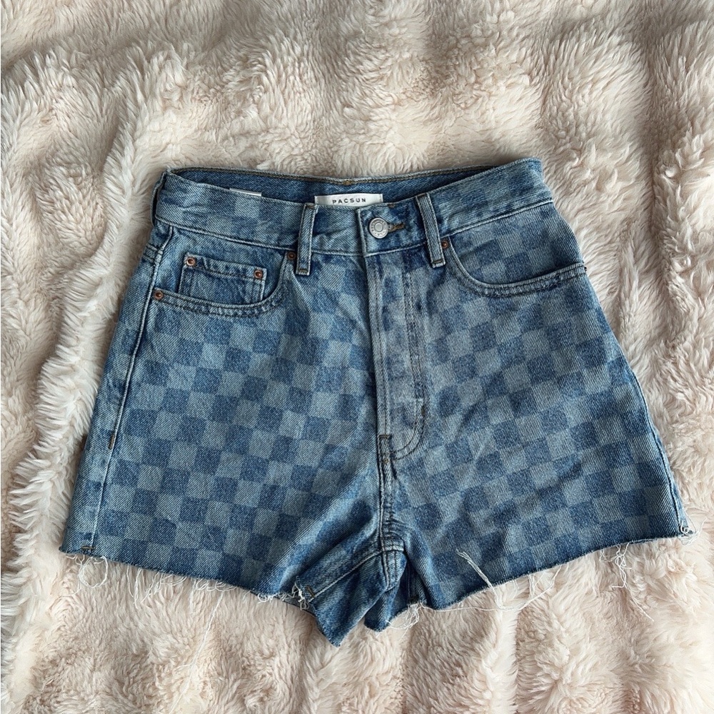 PacSun Blue Checkered Women's Shorts